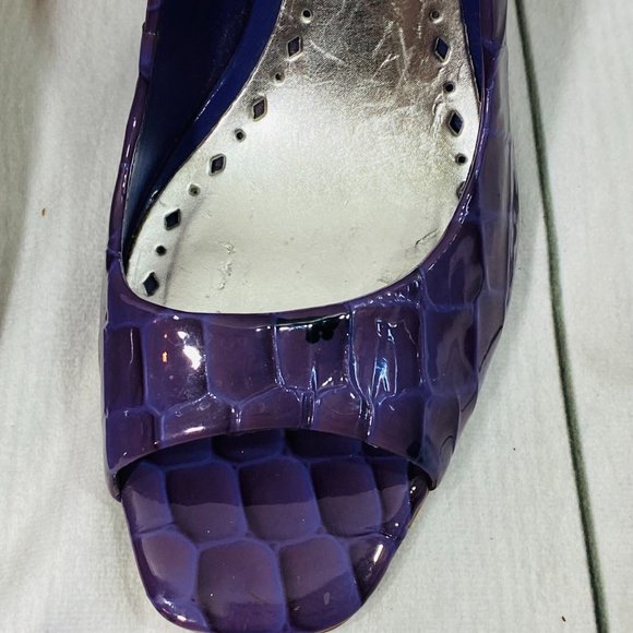 BCBG Girls Purple Lavender Croc Pattern Heels 7.5 - Picture 6 of 6